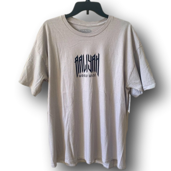 Aaliyah Worldwide Double-Sided Graphic T-Shirt - Size Large - NWT - Picture 1 of 5